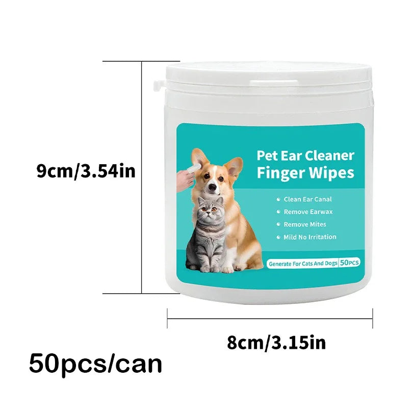 Natural Pet Finger Wipes x50