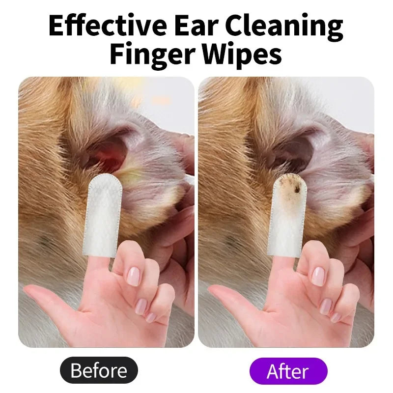 Natural Pet Finger Wipes x50